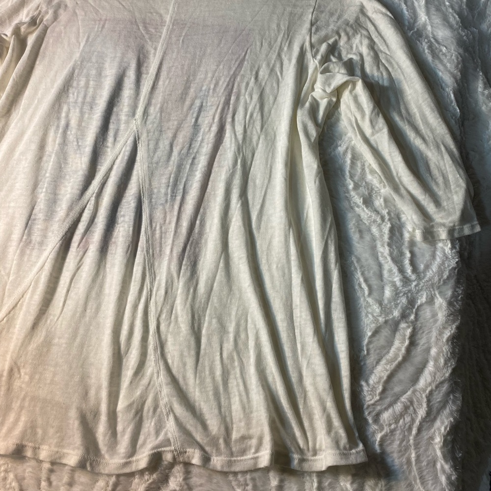 🦚 Lucky Brand Peacock Print Long Sleeve Tunic Top Size 3X - Picture 10 of 11